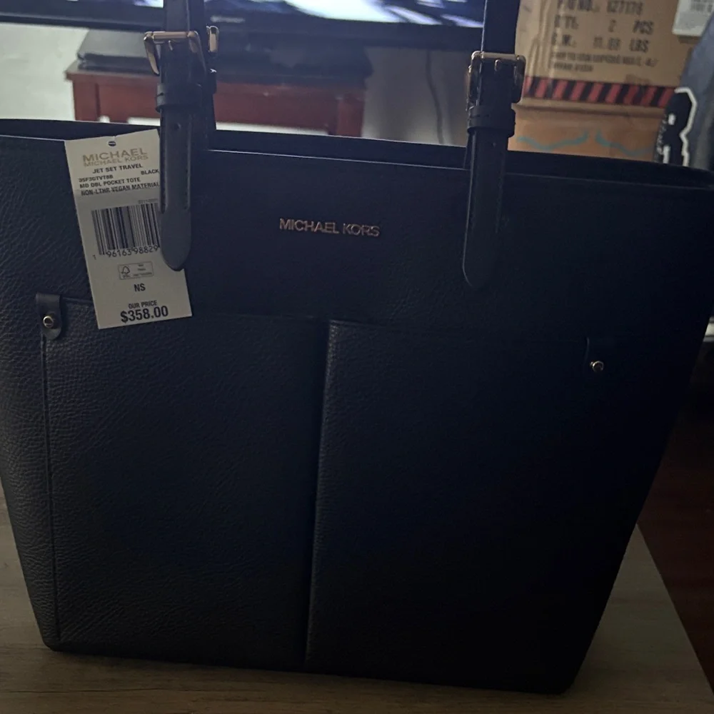 Michael Kors Black Leather Briefcase